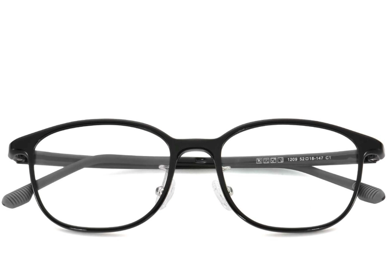 Oval Black Ultem Glasses #BS1025-0472