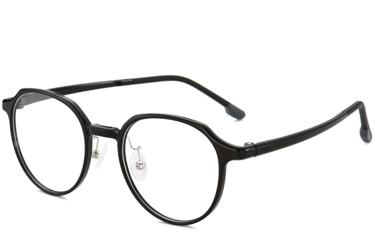 Round Black Ultem Glasses #BS1025-0477