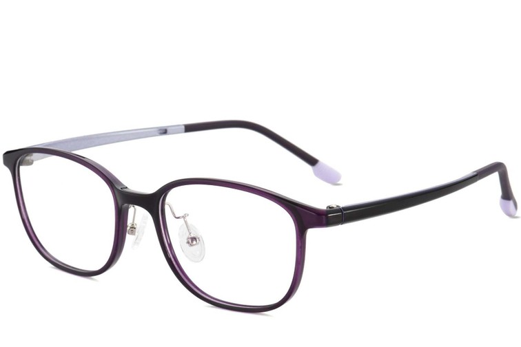 Occhiali ovali in Ultem viola #BS1025-0476