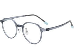Round Blue Ultem Glasses #BS1025-0479