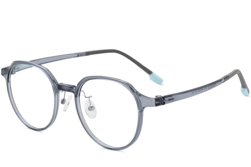 Round Blue Ultem Glasses #BS1025-0479