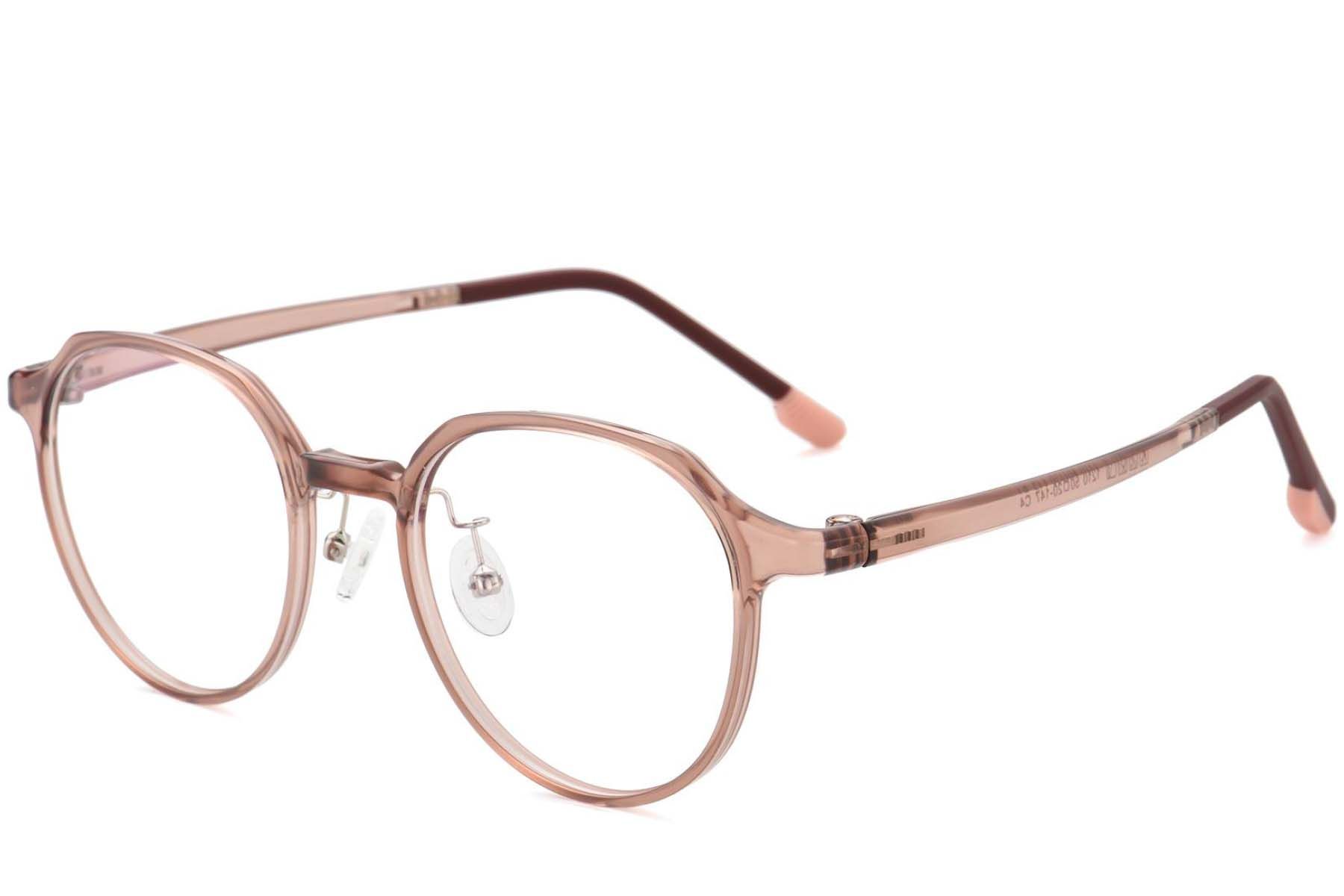 Round Pink Ultem Glasses #BS1025-0480