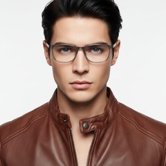 Rectangular Grey Ultem Glasses #BS1025-0483