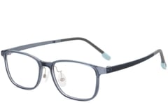 Rectangular Blue Ultem Glasses #BS1025-0484
