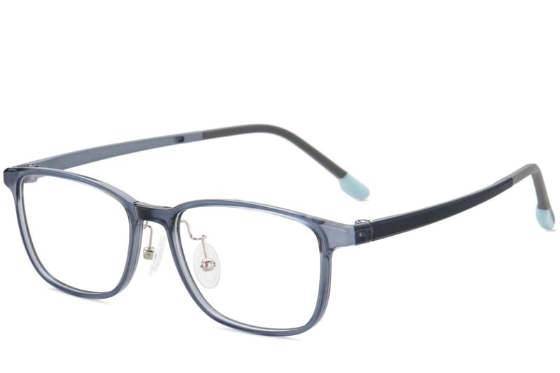 Rectangular Blue Ultem Glasses #BS1025-0484