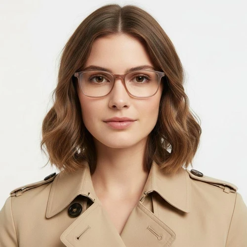 Rechteckige rosa Ultem-Brille #BS1025-0485