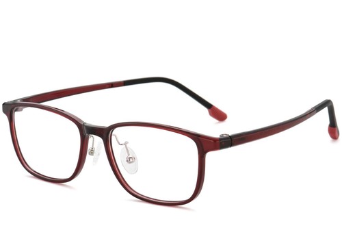 Rectangular Red Ultem Glasses #BS1025-0487
