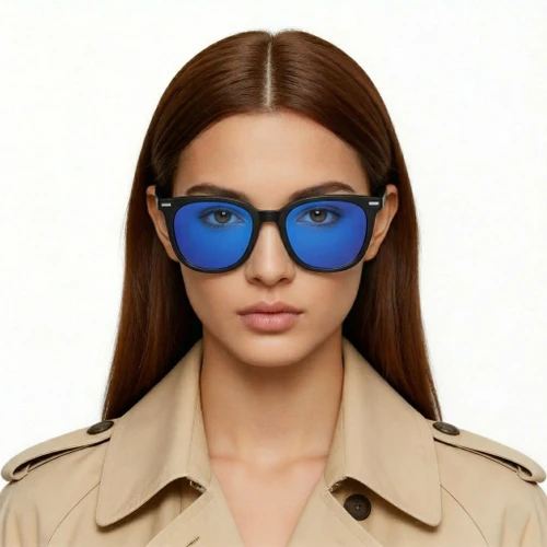 Lunettes de soleil intelligentes électrochromes AG11 bleues TR90 avec IA #BS1223-0002