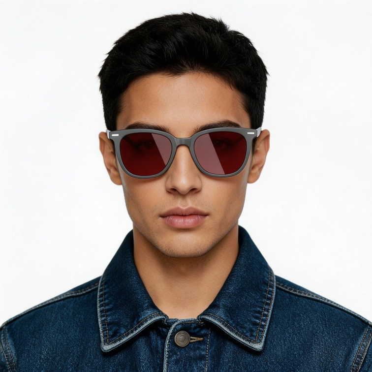 AG11 Red TR90 Electrochromic Smart AI Sunglasses #BS1223-0003