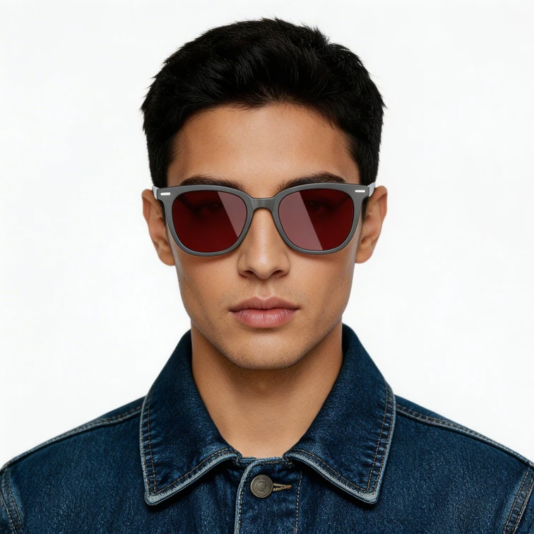 Gafas de sol electrocrómicas inteligentes con IA AG11 TR90 rojas n.° BS1223-0003