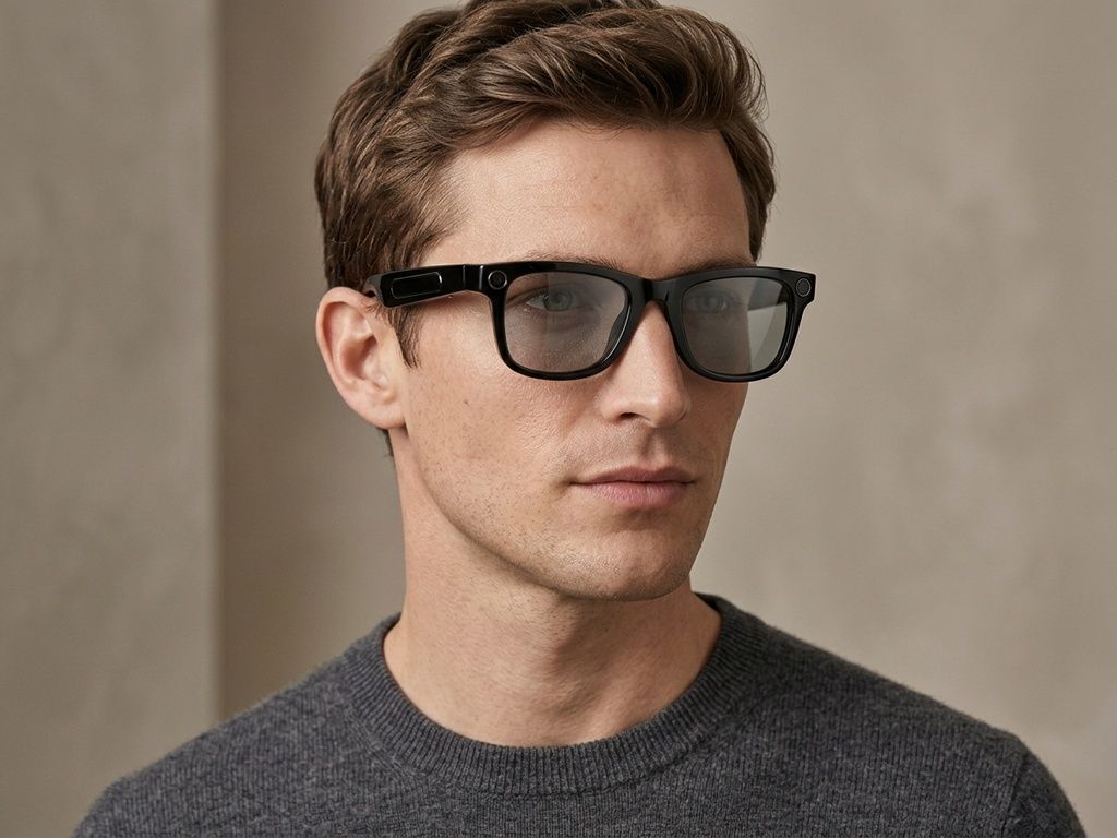 Lunettes de soleil intelligentes AG18 noires TR90 IA #BS1223-0005