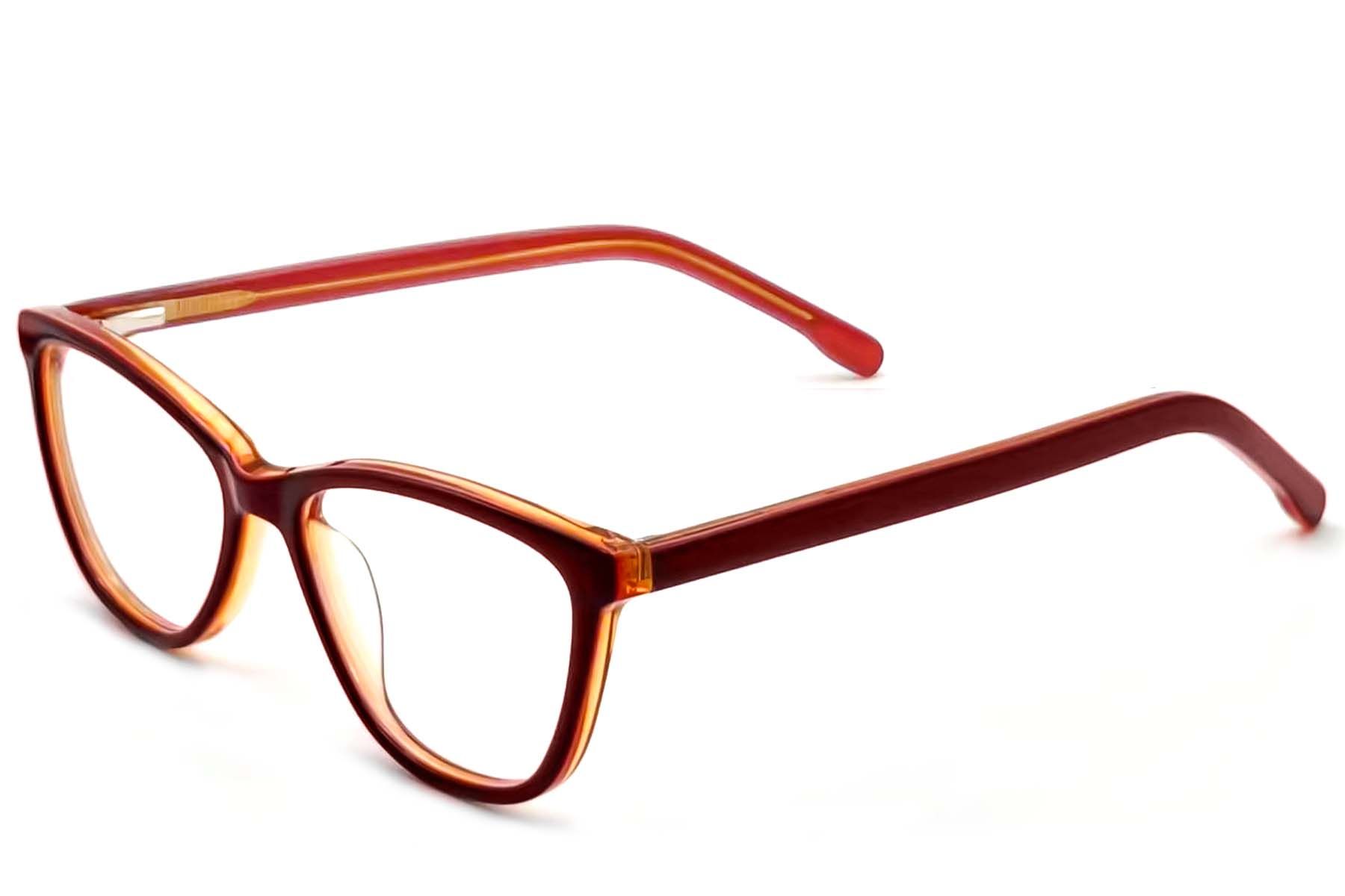 Occhiali in acetato rosso farfalla #BS1224-0010