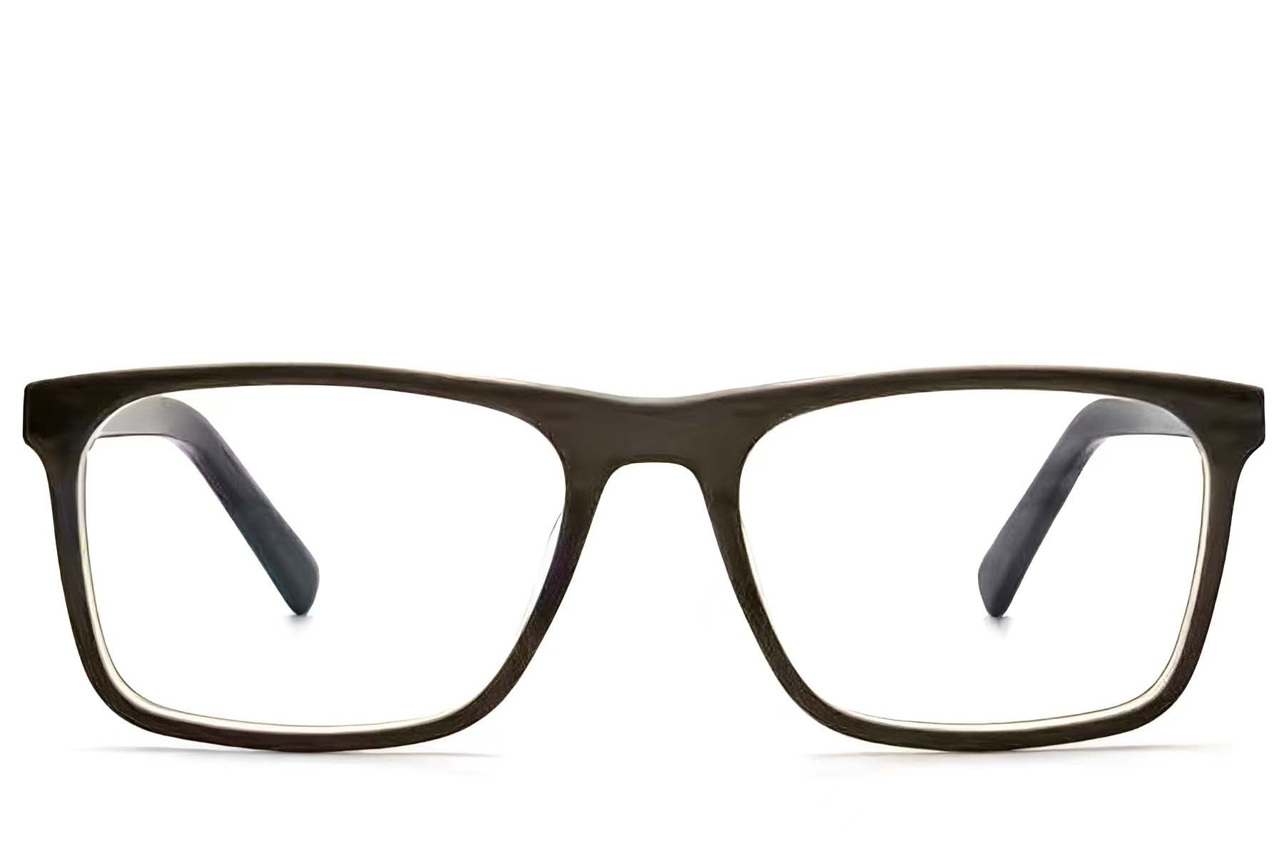 Rectangular Brown Acetate Glasses #BS1224-0012