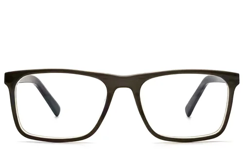 Lunettes rectangulaires en acétate brun #BS1224-0012