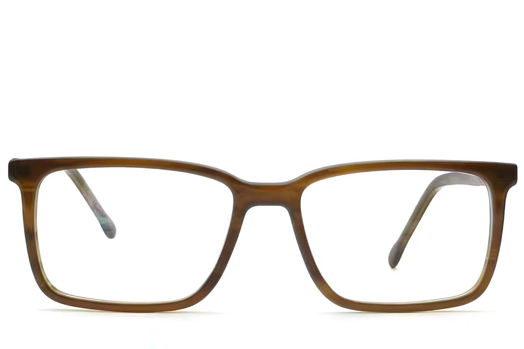 Bicchieri rettangolari in acetato marrone #BS1224-0019