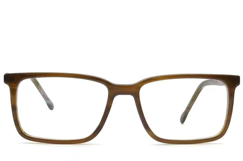 Lunettes rectangulaires en acétate brun #BS1224-0019