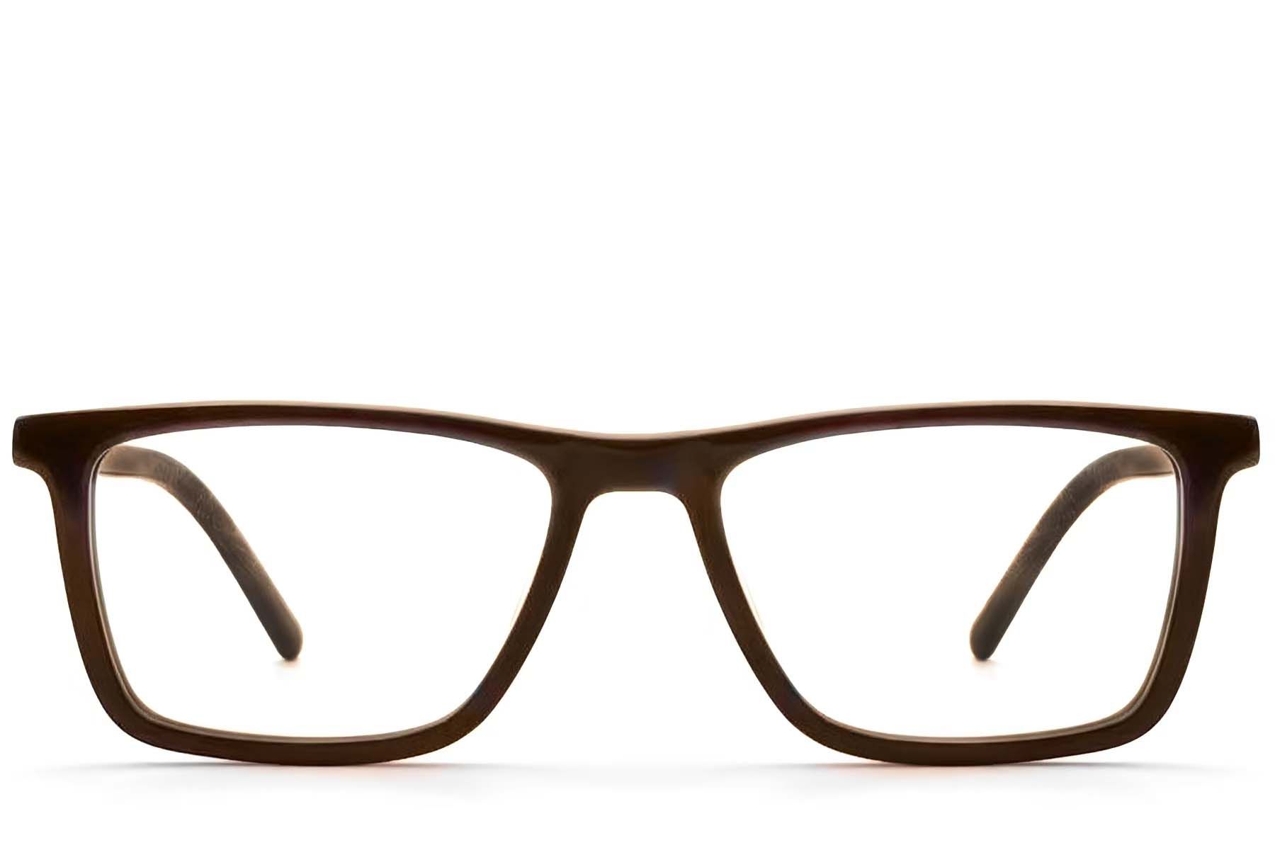 Rectangular Brown Acetate Glasses #BS1224-0022