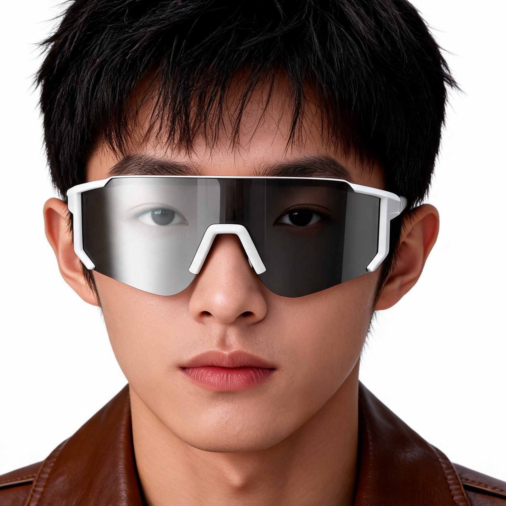 QY Pro1 Irregular Silver Plastic Smart Sport Sunglasses #BS1611-0001