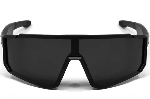 Occhiali da sole sportivi intelligenti QY Pro1 in plastica nera con design irregolare #BS1611-0004