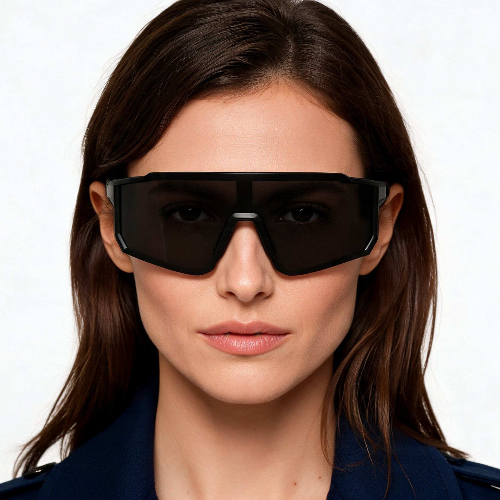 QY Pro1 Irregular Black Plastic Smart Sport Sunglasses #BS1611-0004
