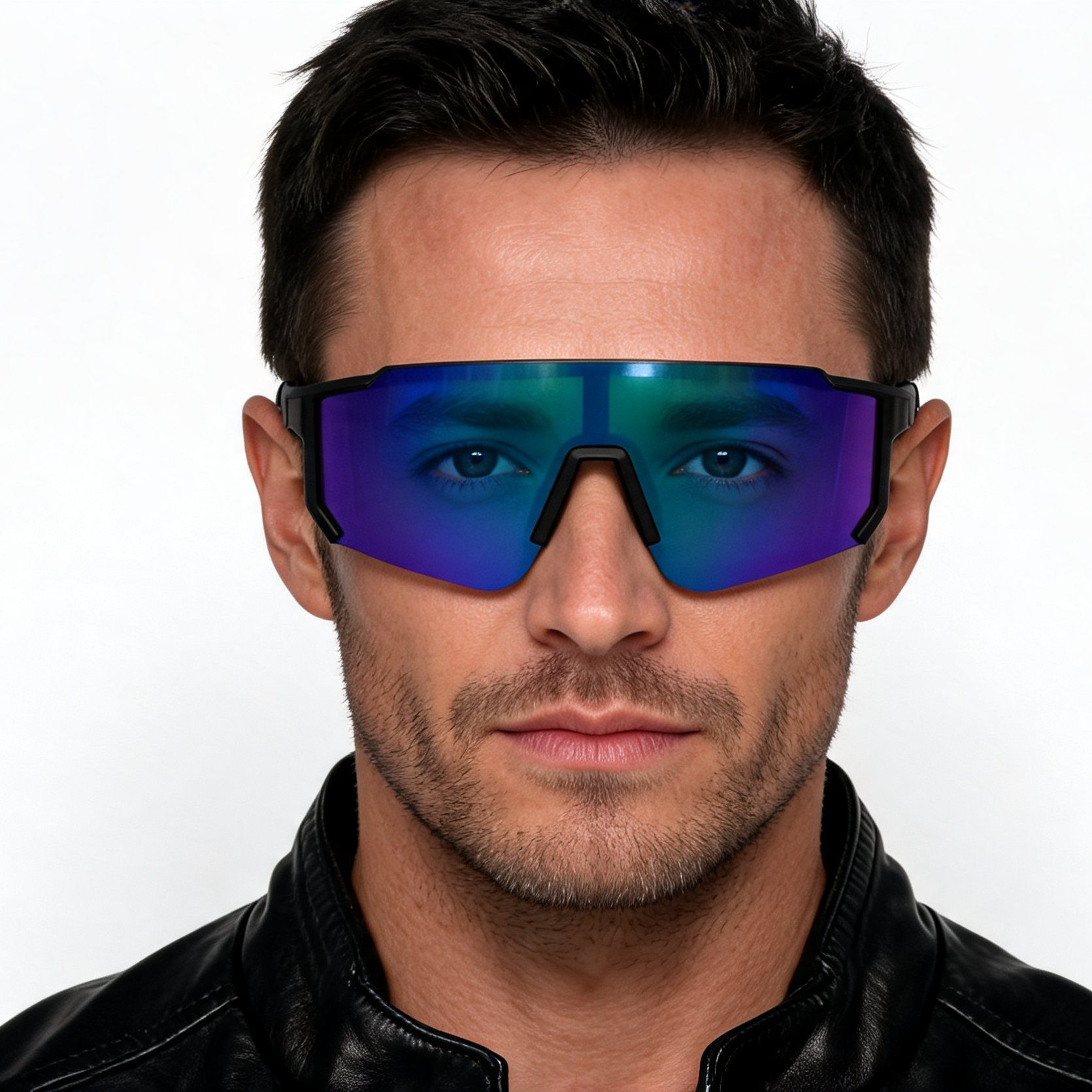 QY Pro1 Irregular Blue Plastic Smart Sport Sunglasses #BS1611-0005