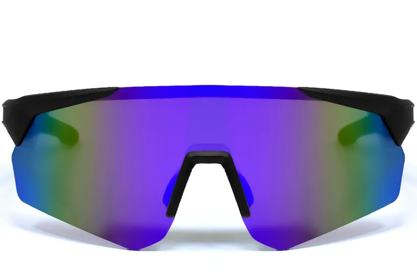 Gafas de sol deportivas inteligentes QY Pro2 de plástico morado irregular #BS1611-0006