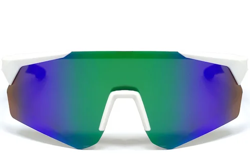 Occhiali da sole sportivi intelligenti QY Pro2 in plastica verde irregolare #BS1611-0008