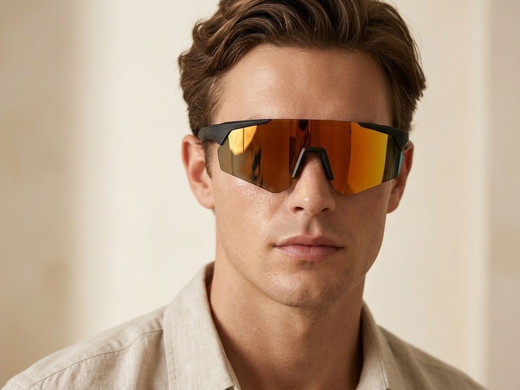 QY Pro2 Irregular Orange Plastic Smart Sport Sunglasses #BS1611-0009