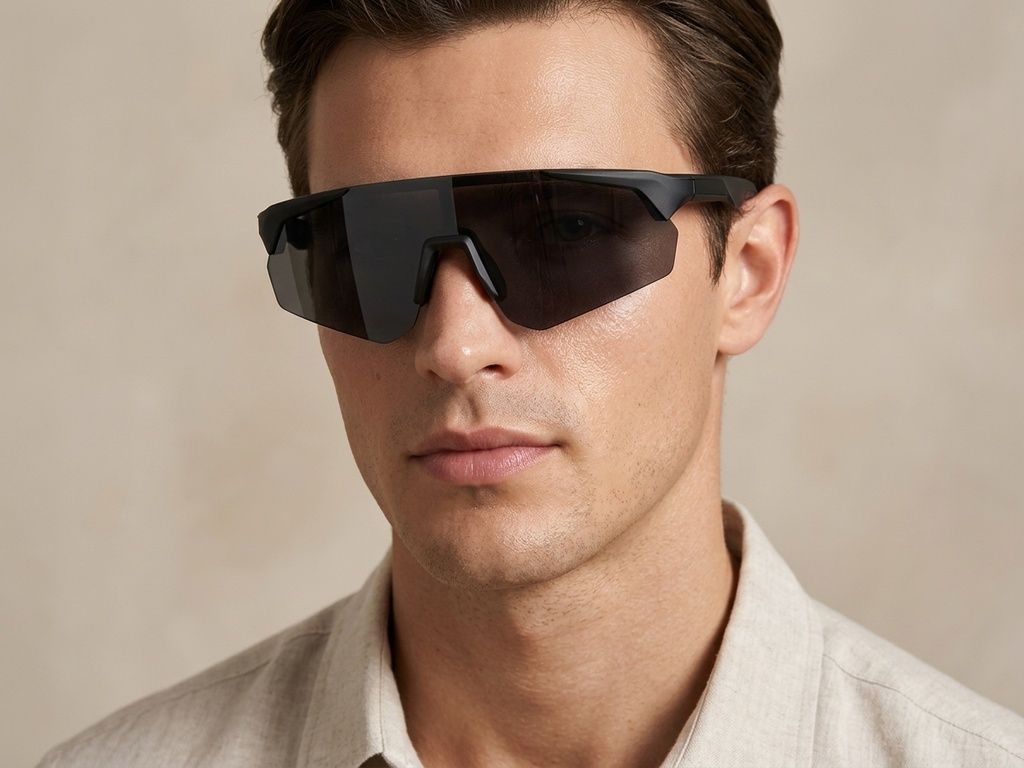 QY Pro2 Irregular Black Plastic Smart Sport Sunglasses #BS1611-0010