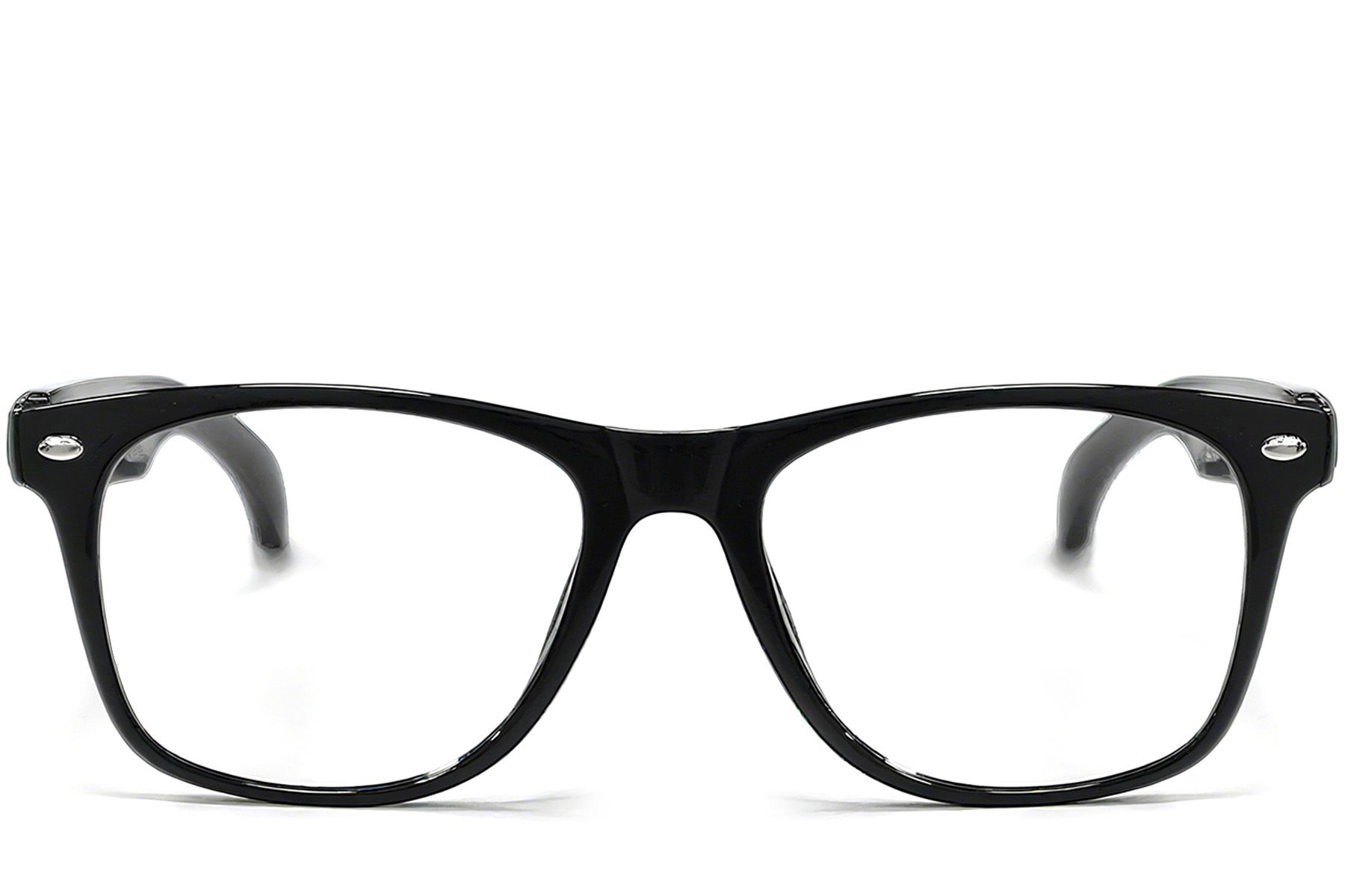 F16 Rectangular Black Plastic Smart Glasses #BS1611-0011