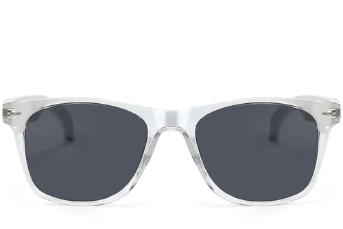 Lunettes de soleil intelligentes rectangulaires en plastique transparent F16 #BS1611-0014