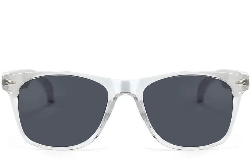F16 Rectangular Transparent Plastic Smart Sunglasses #BS1611-0014