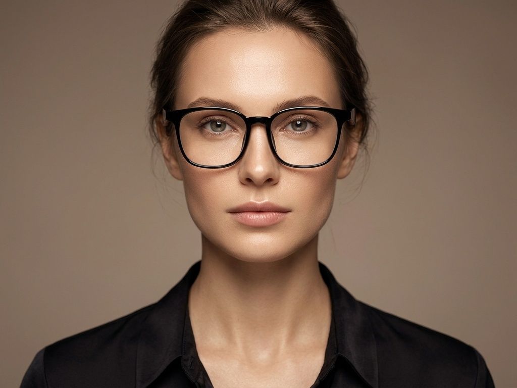 F19 Rectangular Black Plastic Smart Glasses #BS1611-0015