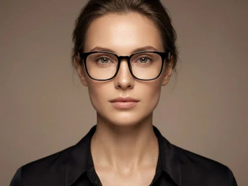 F19 Rectangular Black Plastic Smart Glasses #BS1611-0015