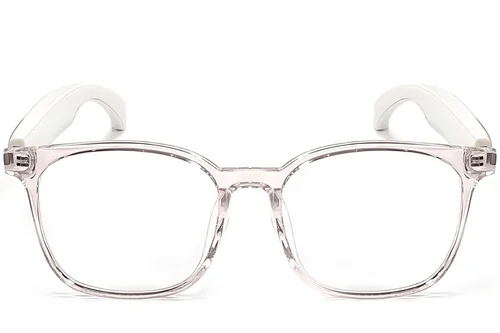F19 Rectangular Pink Plastic Smart Glasses #BS1611-0016