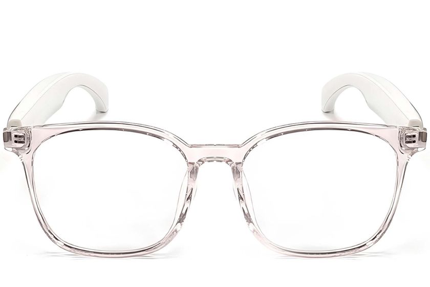 F19 Rectangular Pink Plastic Smart Glasses #BS1611-0016