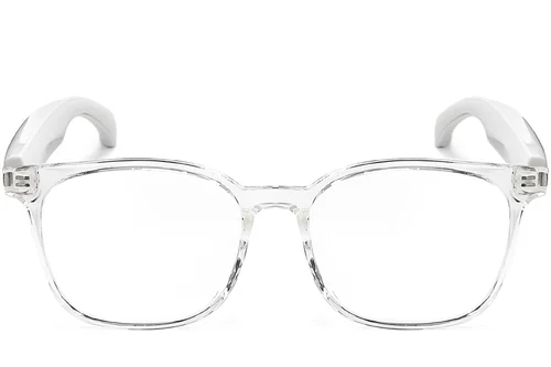 F19 Rectangular Transparent Plastic Smart Glasses #BS1611-0017