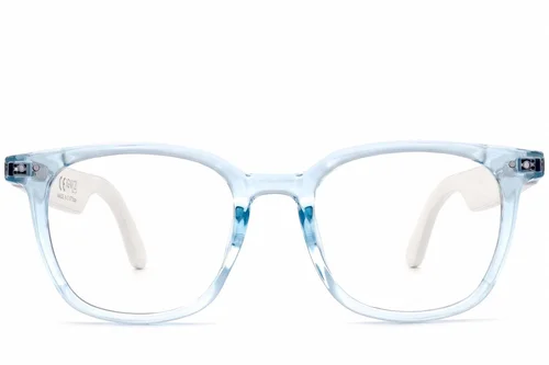 GS07 Rectangular Blue Plastic Smart Photochromic Glasses #BS1611-0019