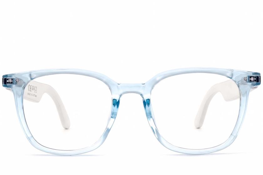 GS07 Rectangular Blue Plastic Smart Photochromic Glasses #BS1611-0019