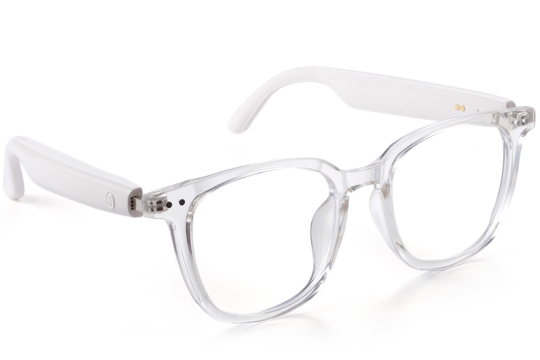 GS07 Rechteckige, transparente, smarte photochrome Kunststoffbrille #BS1611-0020
