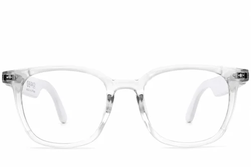 GS07 Rectangular Transparent Plastic Smart Photochromic Glasses #BS1611-0020