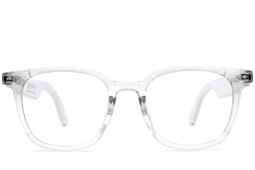 GS07 Rectangular Transparent Plastic Smart Photochromic Glasses #BS1611-0020