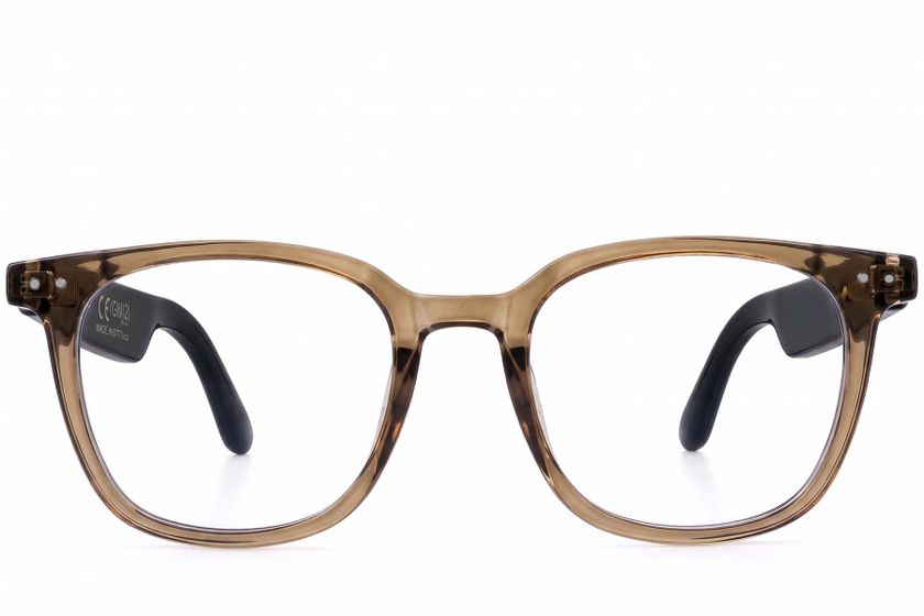 GS07 Rectangular Brown Plastic Smart Photochromic Glasses #BS1611-0021