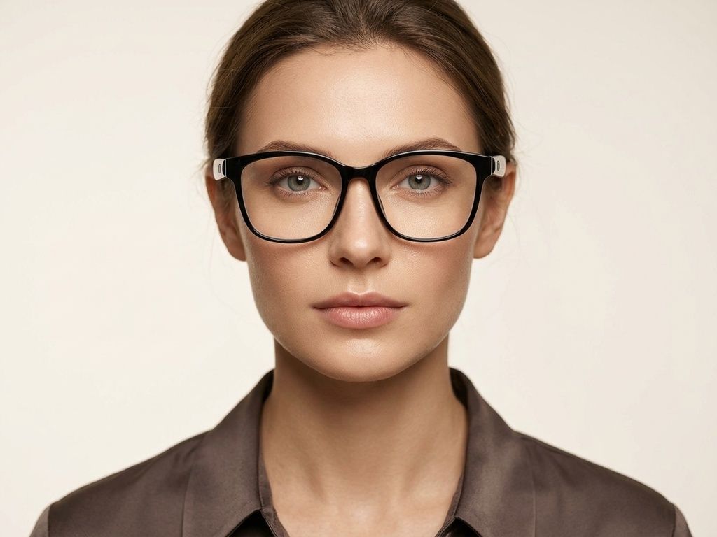 GS08 Rectangular Black Plastic Smart Glasses #BS1611-0022