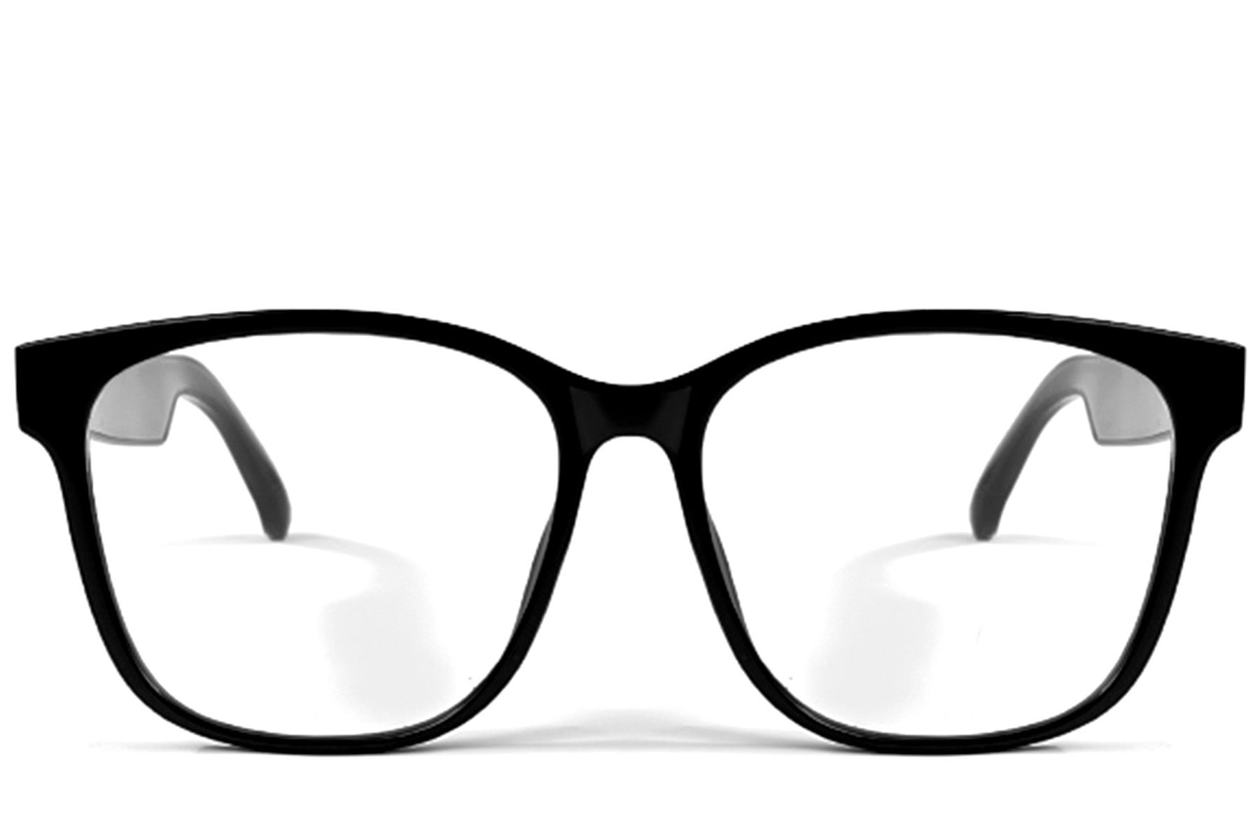 GS08 Rectangular Black Plastic Smart Glasses #BS1611-0022