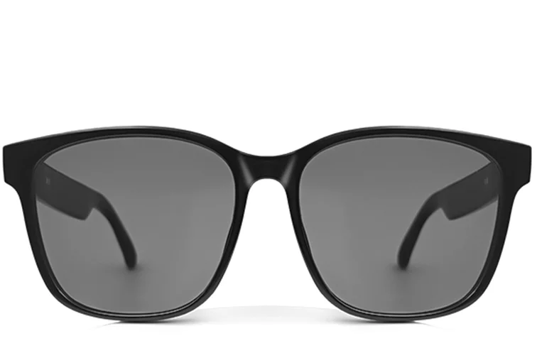 GS08 Rectangular Black Plastic Smart Sunglasses #BS1611-0024