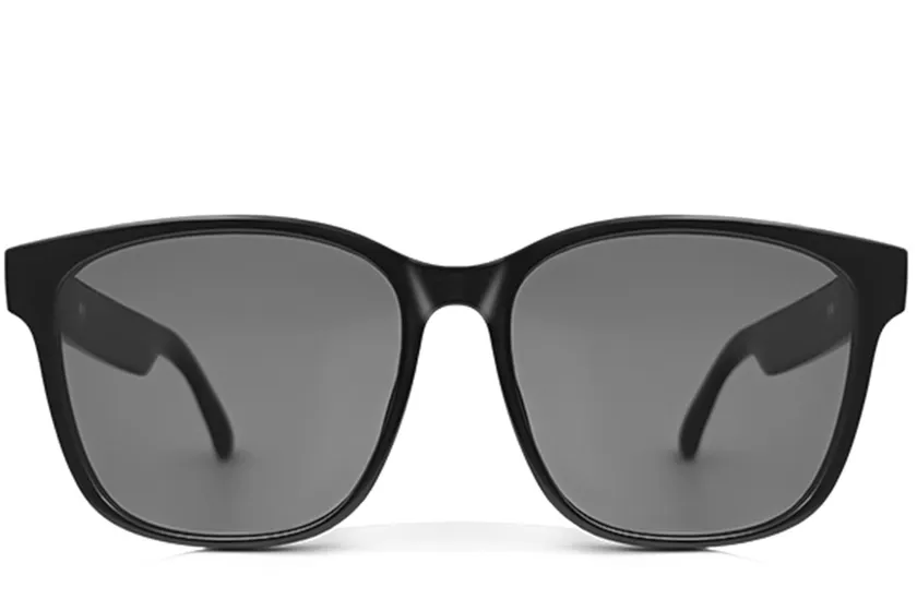 GS08 Rectangular Black Plastic Smart Sunglasses #BS1611-0024