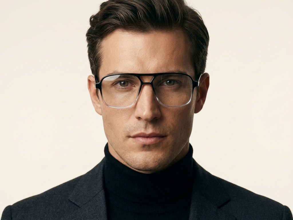 GS10 Aviator Smart-Brille aus schwarzem Kunststoff mit photochromen Eigenschaften #BS1611-0026