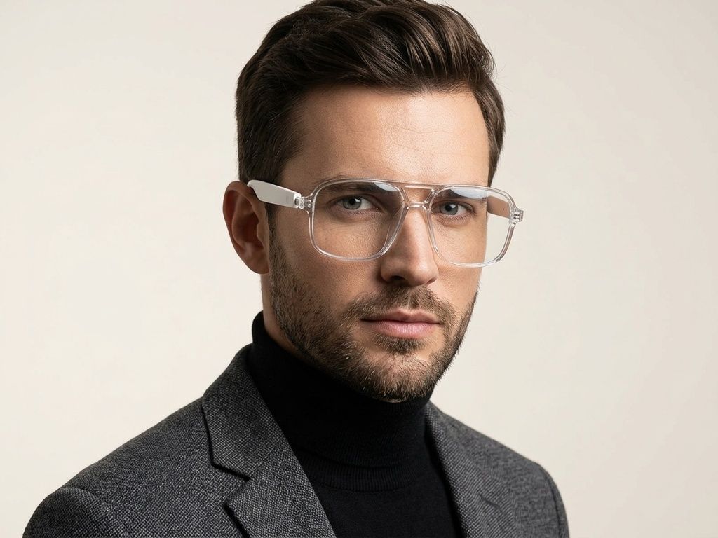 GS10 Aviator Transparente Smart-Photochrombrille aus Kunststoff #BS1611-0028