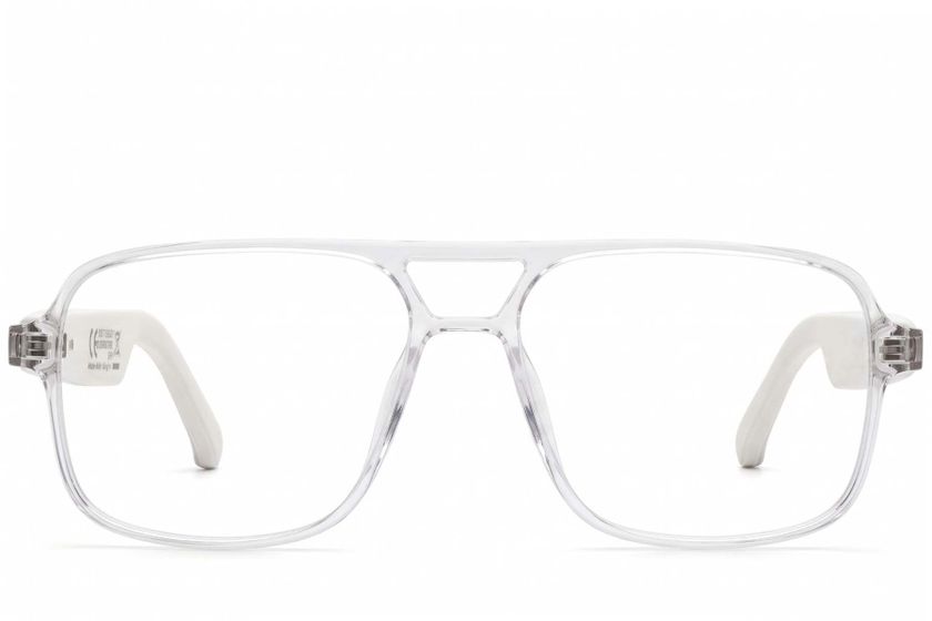 GS10 Aviator Transparent Plastic Smart Photochromic Glasses #BS1611-0028